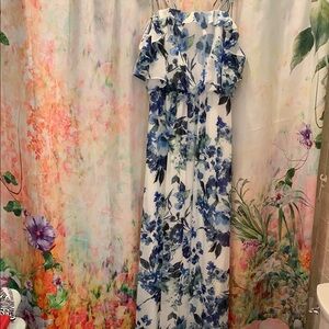 Ralph Lauren Blue Floral Maxi Dress